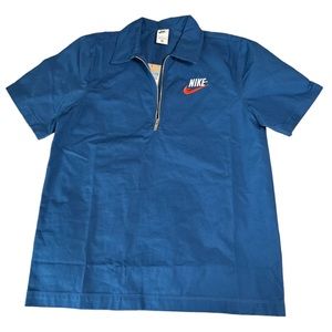 NIKE SPORTSWEAR OVERSHIRT 1/2 HALF ZIP MARINA BLUE DM5283-407 MENS SZ M MSRP $80